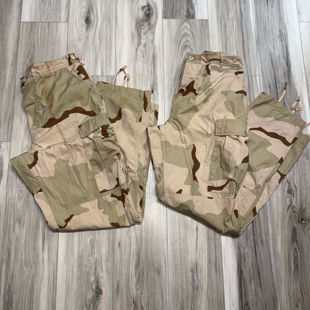 Lot USGI 3 Color Desert Camo Combat Pants Medium Long Ripstop 8415-01-327-5336